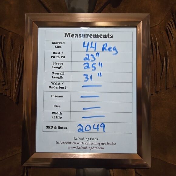 VTG Leather Suede Fringe Jacket Sz44 Montgomery Ward Snap Western Hippie Cowboy - Picture 2 of 13